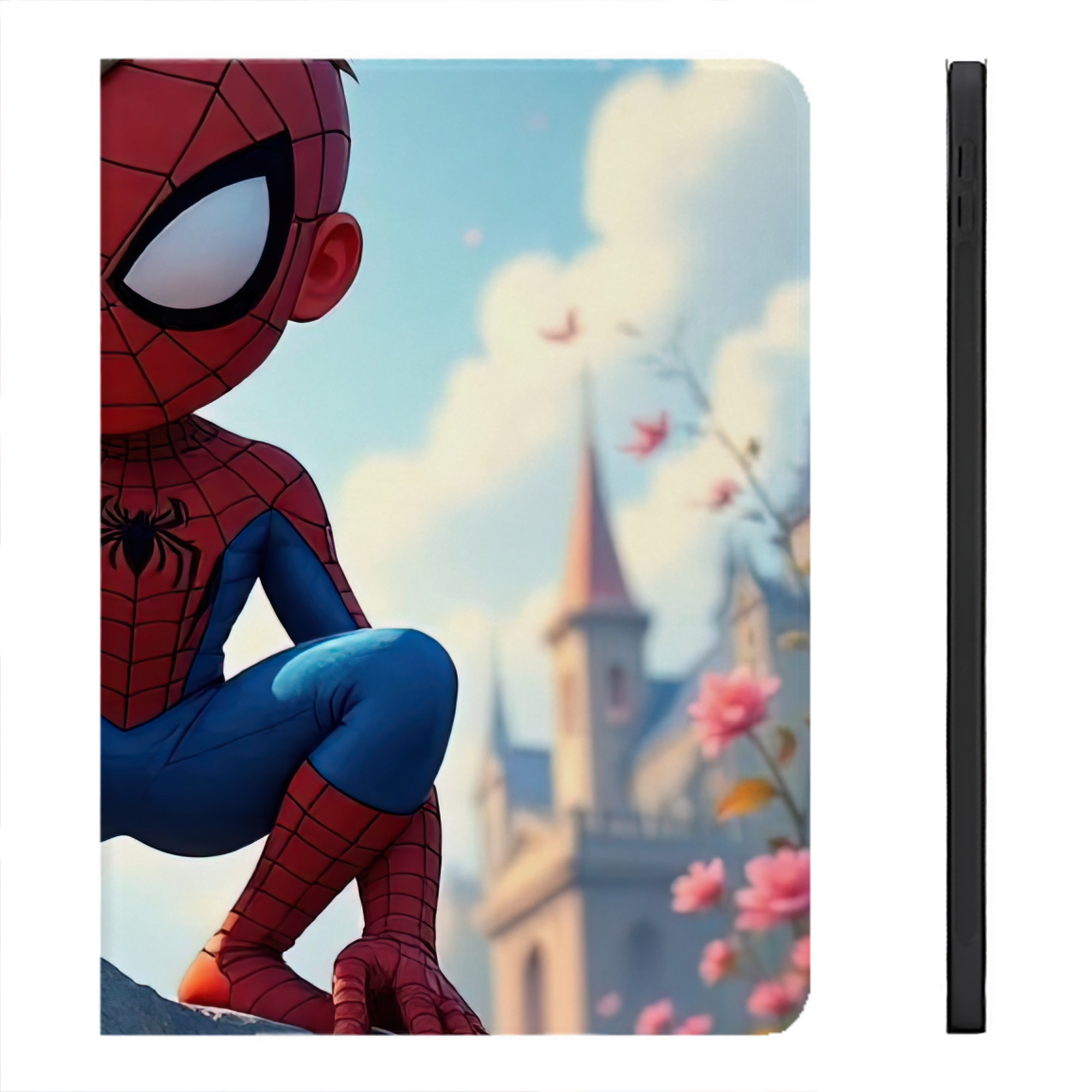 （画像用） Spider Man スパイダーマン IPadケース ペンホルダー付き ブックスタイルデザイン